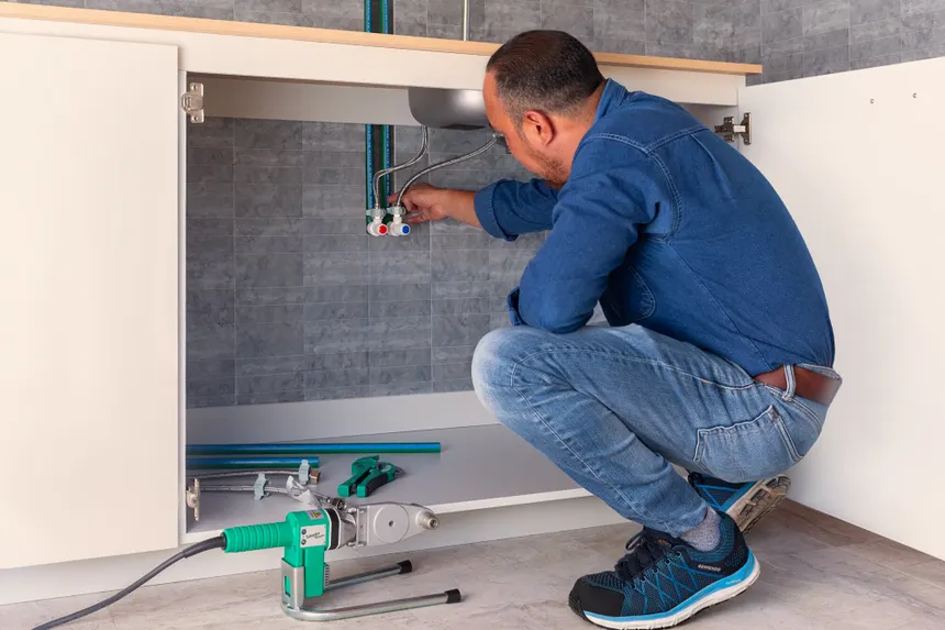 Técnico profesional realizando instalación de Hydria